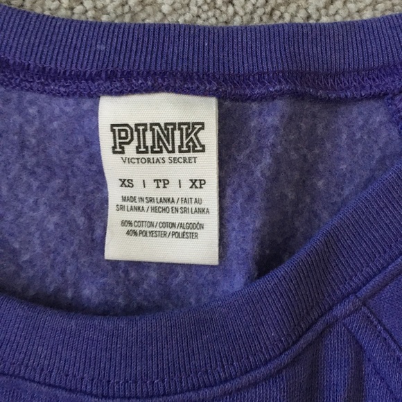 VS Pink Sweatshirt with Bling Shoulders - Picture 3 of 4